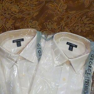 GEORGE men's white suit shirt